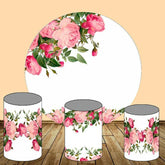 Rose Rosa Blumen Runden Geburtstag Party Hintergrund Bausatz